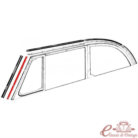 set de 2 inserts aluminium pour joint vertical de baie de pare brise 65-72