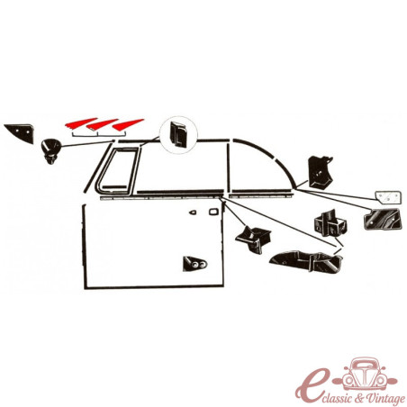 joint de capotage avant cabriolet  73-79