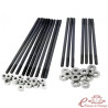 kit de 16 pinos para estoque longo 8mm em CHROMOLY com arruelas e porcas