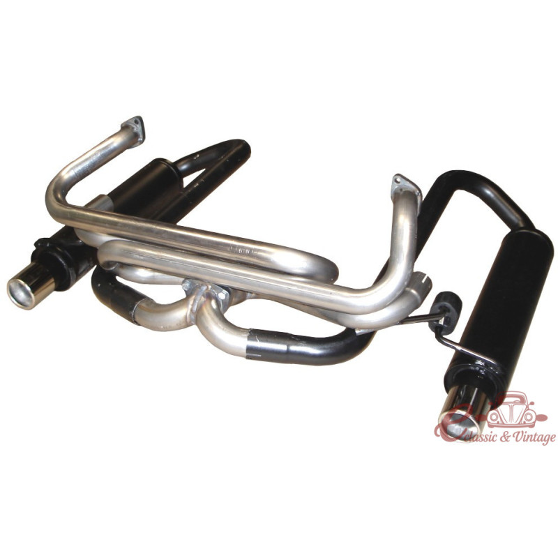 2 em 1 buggy STREET saída cromada preta CSP