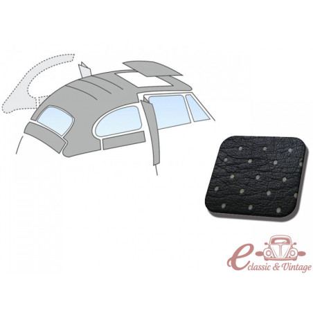 Headliner preto para 64-67 com teto solar (TMI 45)