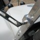Soporte de retrovisor exterior sobre marco de parabrisas de aluminio pulido (rosca M10x1.25)