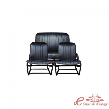 Fundas de asiento 2cv Dyane Skaï Negro Perforado sin Flaps