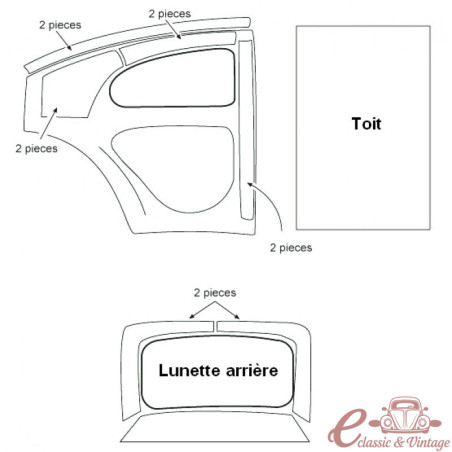 Kit de acabamento isolante para forro do tejadilho de besouro