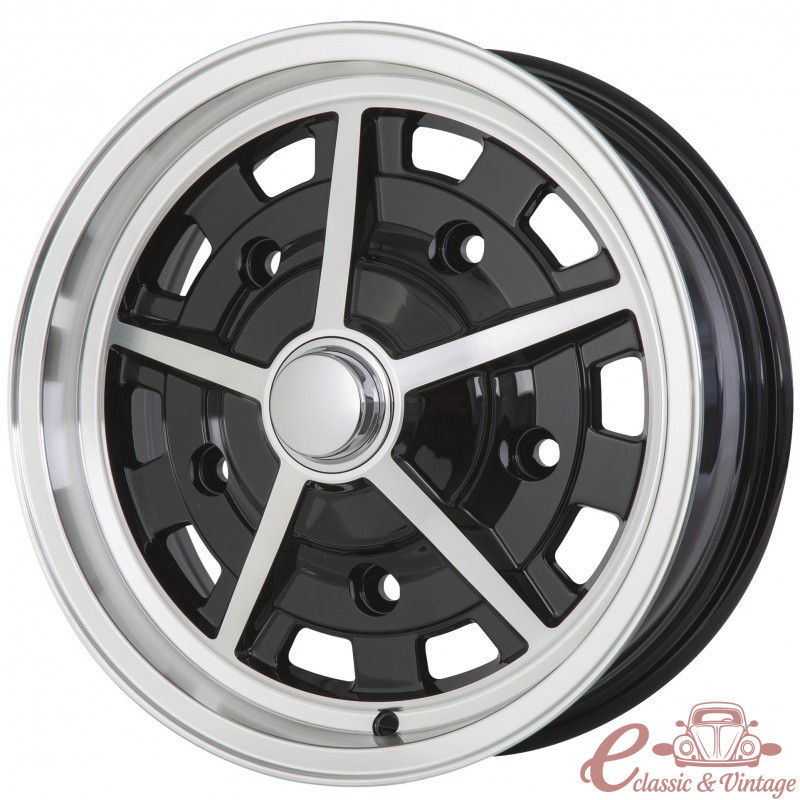Jante SOUTH AFRICA SPRINTSTAR  preto e polido 5,5x15" 5 x 205 (ET 14)
