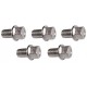 Joc de 5 cargols de rodes de cap arrodonit de 17 mm (14x1,5)