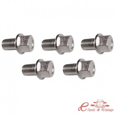 Conjunto de 5 parafusos de roda de cabeça arredondada em 17mm (14x1,5)