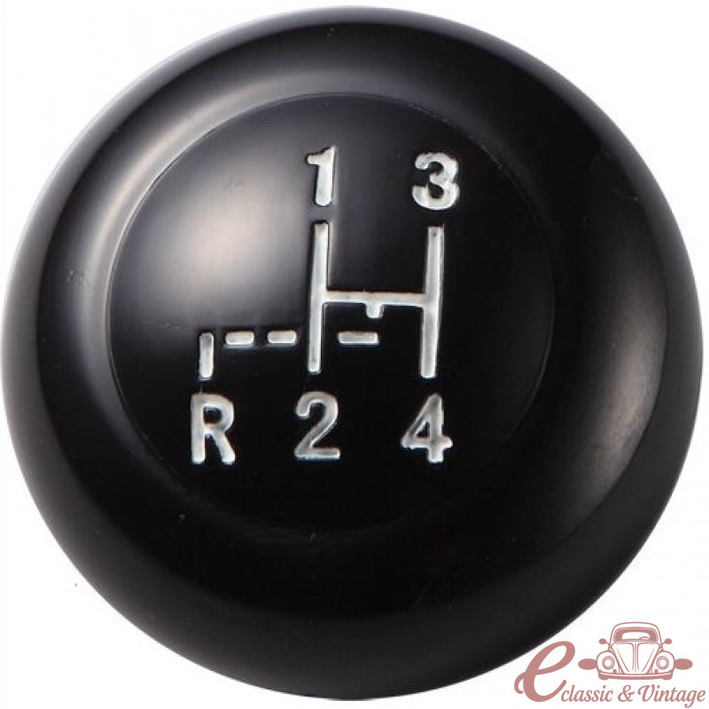Pom del canvi VINTAGE SPEED negre diàmetre 12 mm