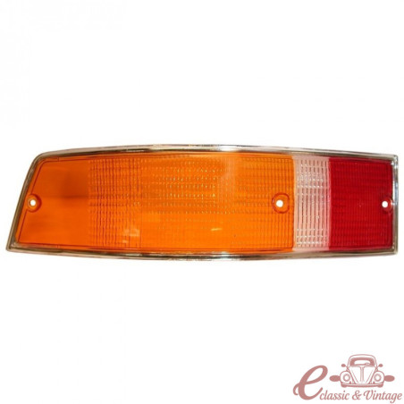 Cristal piloto trasero izquierdo con marco cromado para Porsche 911 y 912 69-73