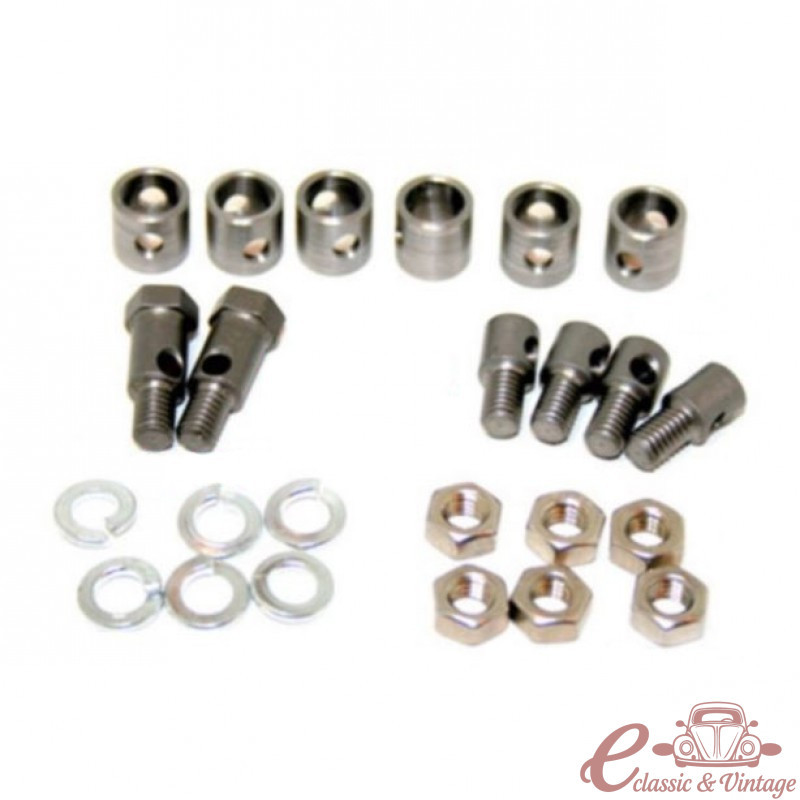 Kit de fijación (24 piezas) en acero inoxidable para aletas de calefacción para Porsche 356