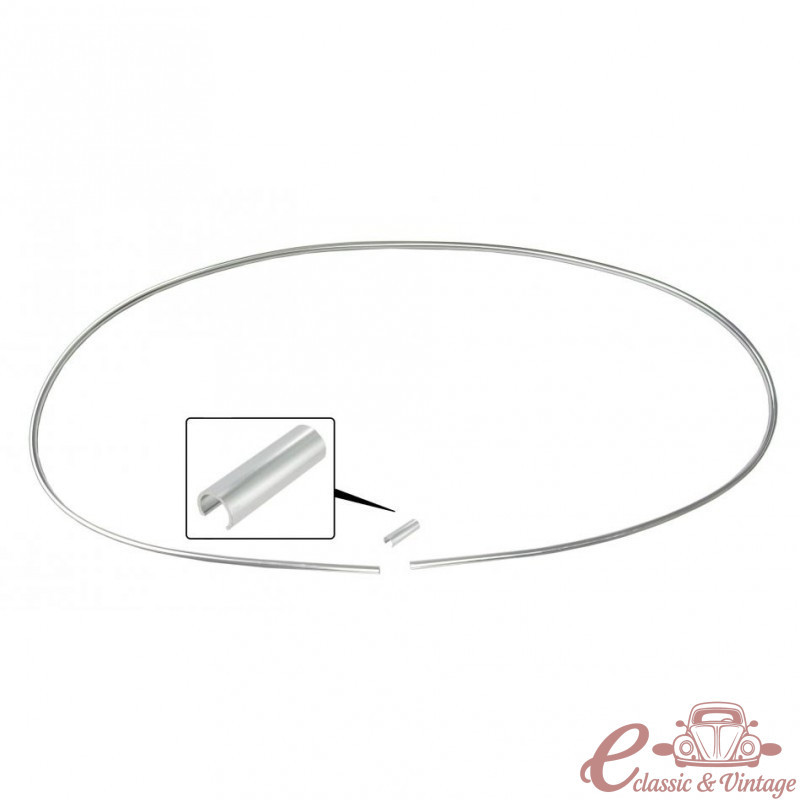 Conjunto de 2 tiras de janela traseira de metal cromado para Fusca 3/53-7/57