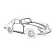 Borracha da maçaneta do capô dianteiro para Porsche 356 B/C