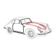 Borracha do capô dianteiro para Porsche 356 pré-A/A/B/C