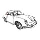 Borracha do vidro traseiro para Porsche 356 A/B/C Coupé