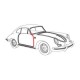 Borracha da porta para Porsche 356 Cabrio, Speedster e Roadster