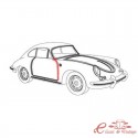 Joint de porte pour Porsche 356 Cabrio, Speedster et Roadster