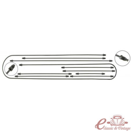 Kit de tubo de freio rígido Tipo 3 -66 circuito único (9 peças)