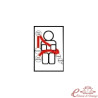 Red front seat belt with reel (4 attachment points)