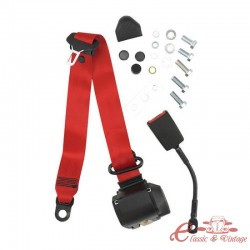 Cinturó de seguretat davanter vermell amb retractor (4 punts de fixació)