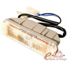 Intermitent de para-xocs plàstic blanc i vidre plata (amb marca CE)