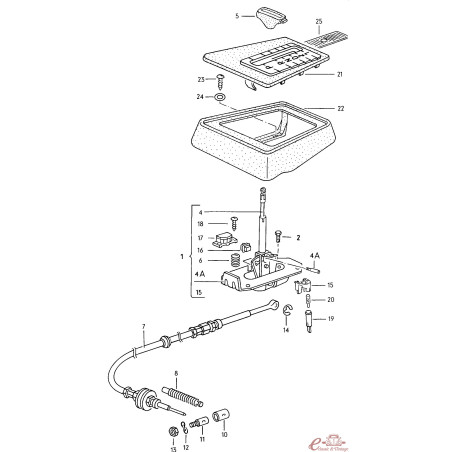 Cable Mando B.V Auto Golf 1 & Scirocco 77 - 90
