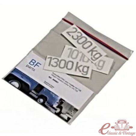 Set de 3 autocollants PTAC pour T2 8/71-7/79