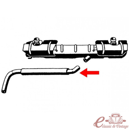Exhaust outlet for original exhaust 8/68-7/73