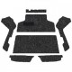 Kit de alfombra negra 61-67 con orificio calefactor (7 piezas)