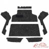 Kit de alfombra negra 61-67 con orificio calefactor (7 piezas)