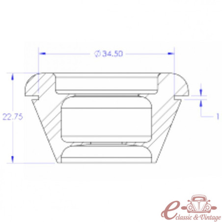 Ilhó do chicote principal