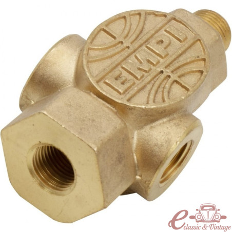 Adaptador EMPI "T" para montagem de 3 sondas (1 rosca macho M10x1.0 e 3 roscas fêmea M10x1.0)