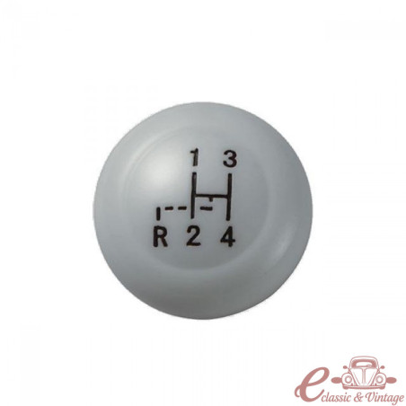 Pom de canvi de velocitat Vintage de color gris diàmetre 7 mm
