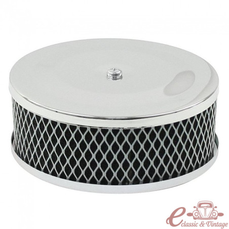 filtre à  air rond chromé