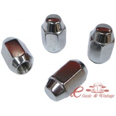 Set de 4 tuercas de ruedas cromadas conicas (1/2x20) para ref 37754 o 37920