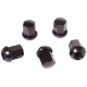 Set de 5 femelles d'alumini style PORSCHE bombades (14x1,5) negres