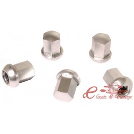 Set de 5 tuercas de aluminio style PORSCHE abombadas (14x1,5) 