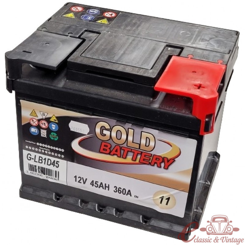 Bateria preta de 12Volts "LOW" 45Ah - 360A