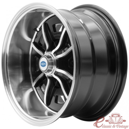 Jante SPRINT STAR preta e polida 8 x 15" em 4 x 130 (ET -18)