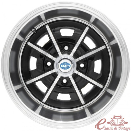 Jante SPRINT STAR preta e polida 8 x 15" em 4 x 130 (ET -18)