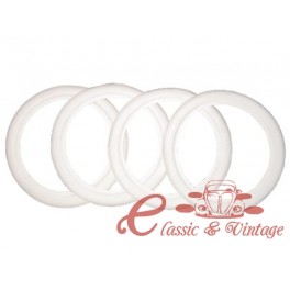 Conjunto de 4 faixas brancas de 14 "