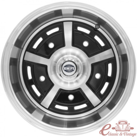 Jante SPRINT STAR preta e polida 8 x 15" em 5 x 205 (ET -18)