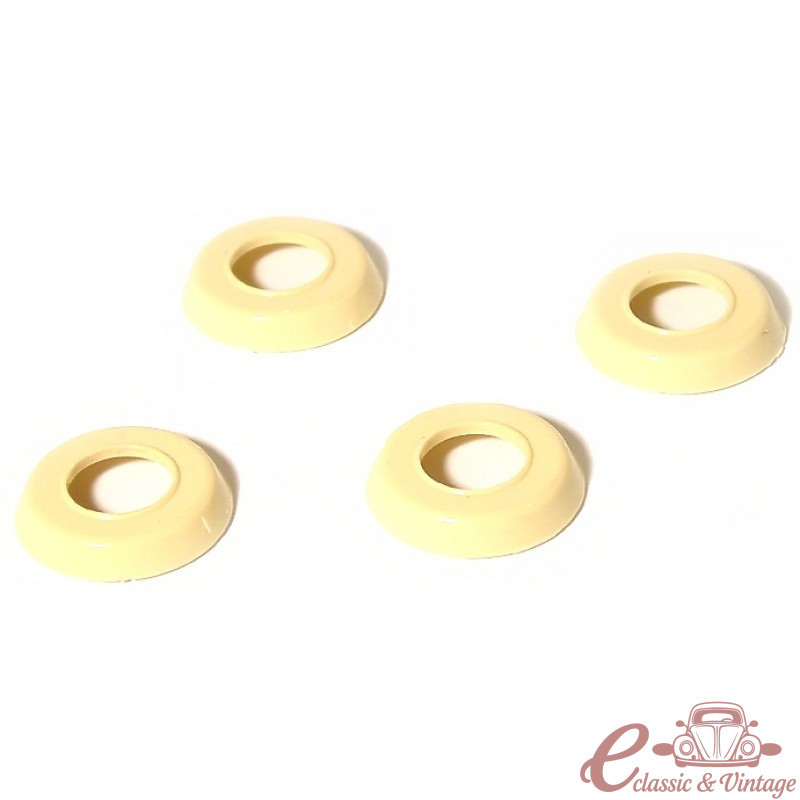 set de 4 rondelles de manivelle de lève vitre / porte 46-67 ivoires