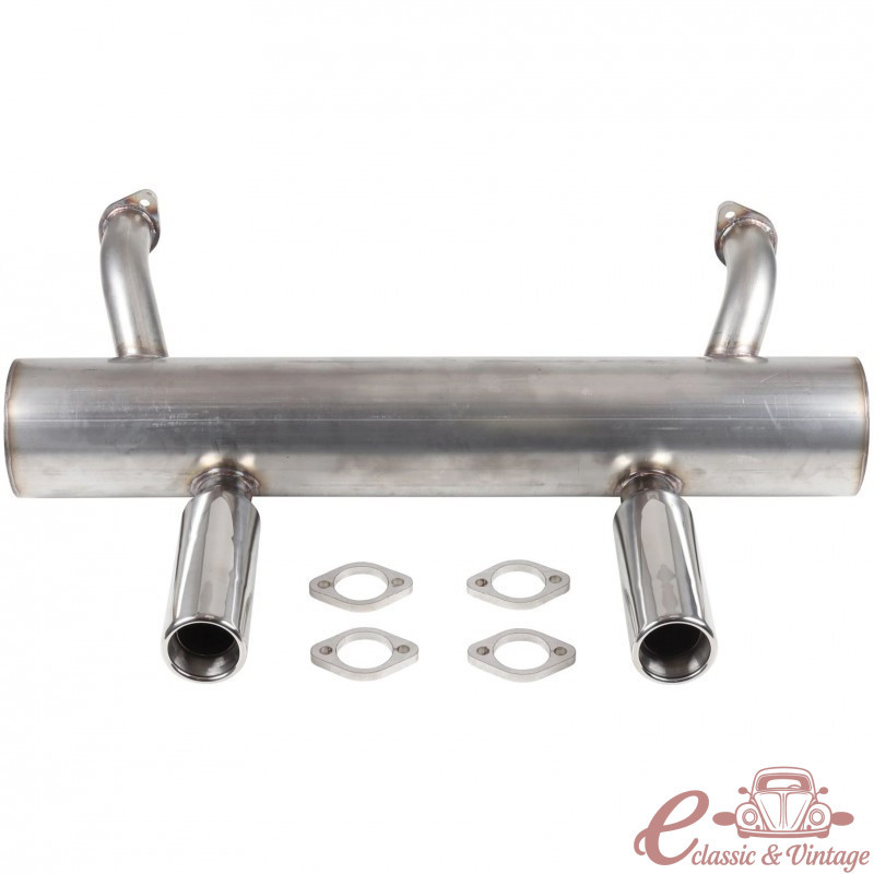 Escape desportivo 13/1600cc com diâmetro de 42 mm em aço inoxidável sem aquecedores