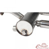 Escape desportivo 13/1600cc com diâmetro de 42 mm em aço inoxidável sem aquecedores