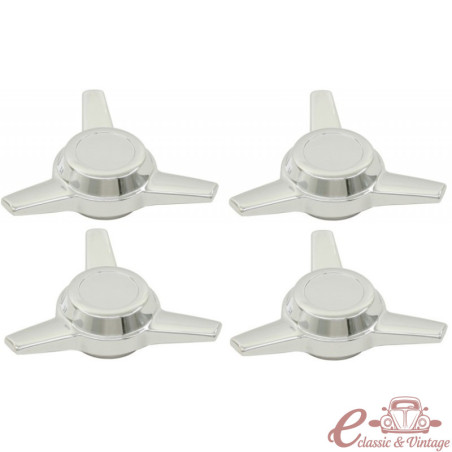 set de 4 étoiles chromées 3 hélices