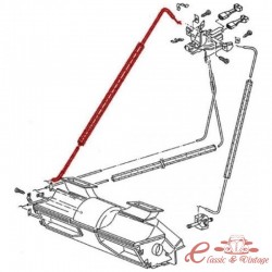 Cable calefactor para descongelador o tirador de trampilla de suelo 635mm T25 5/1979-7/1992