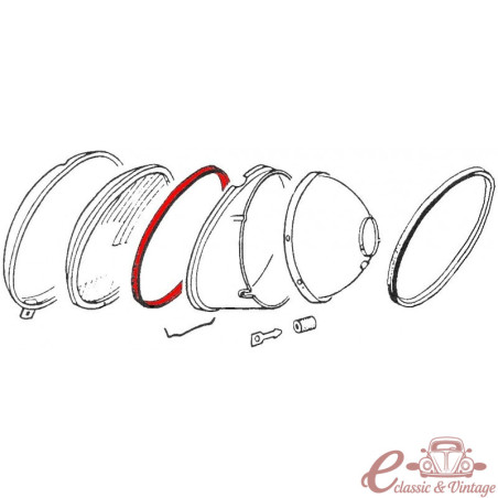 set de 2 joints de glaces de phares -7/67