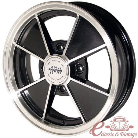 BRM preto e roda polida 4.5x15 "4 x 130 (ET 15)