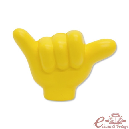Bola de antena MOON amarilla con forma de mano