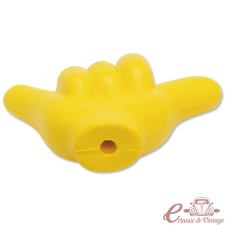 Bola de antena MOON amarilla con forma de mano